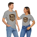 Canine Club Unisex Tee, Dog Lover Shirt, Birthday Gift, Pet Parent Apparel, Casual Wear, Animal Rescue Fundraiser
