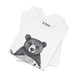 Bear with Fish – Woodland Animal T-Shirt, Nature-Inspired Graphic Tee