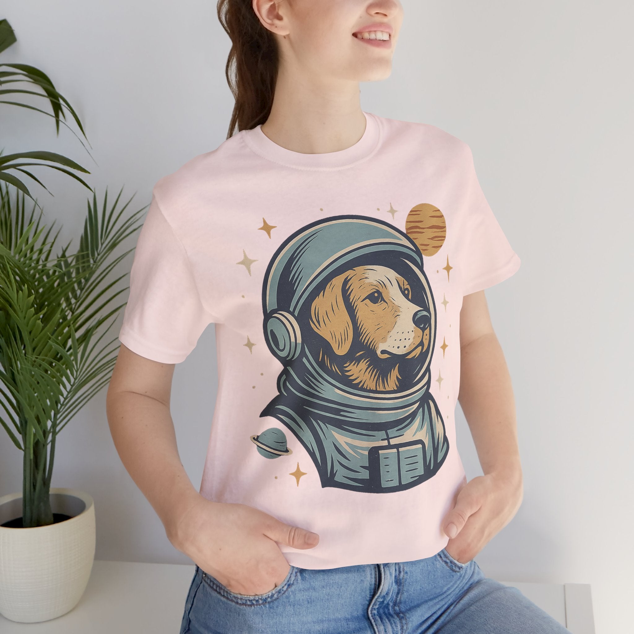 Astronaut Dog Unisex Tee | Cute Pet Lover Shirt, Dog Lover Gift, Space Themed Tee, Fun Casual Wear, Everyday Style