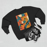Colorful Cat Unisex Crewneck Sweatshirt, Cat Lover Gift, Cozy Sweater for Pet Owners, Cute Animal Apparel, Perfect for Birthdays, Holidays