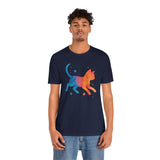 Colorful Cat Tee, Cozy Cat Lover Shirt, Gift for Pet Owners, Trending Cute Animal Top
