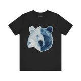 Bear & Fish Duality – Artistic Wildlife Fusion T-Shirt, Nature-Inspired Graphic Tee