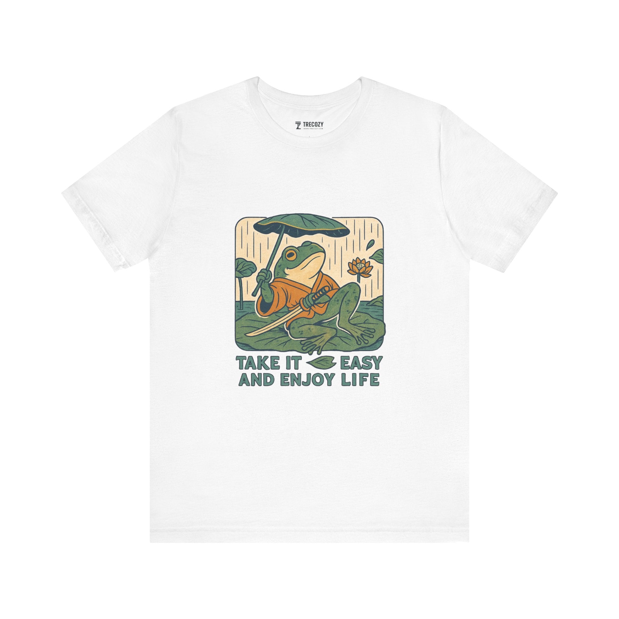 Frog Tee - Chill Ukyo-e Frog Style Japanese Art Unisex Jersey Short Sleeve Tee