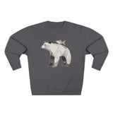 Geometric Bear Crewneck Sweatshirt, Cozy Sweatshirt, Nature Lover Gift, Animal Sweatshirt, Casual Wear, Unisex Fashion
