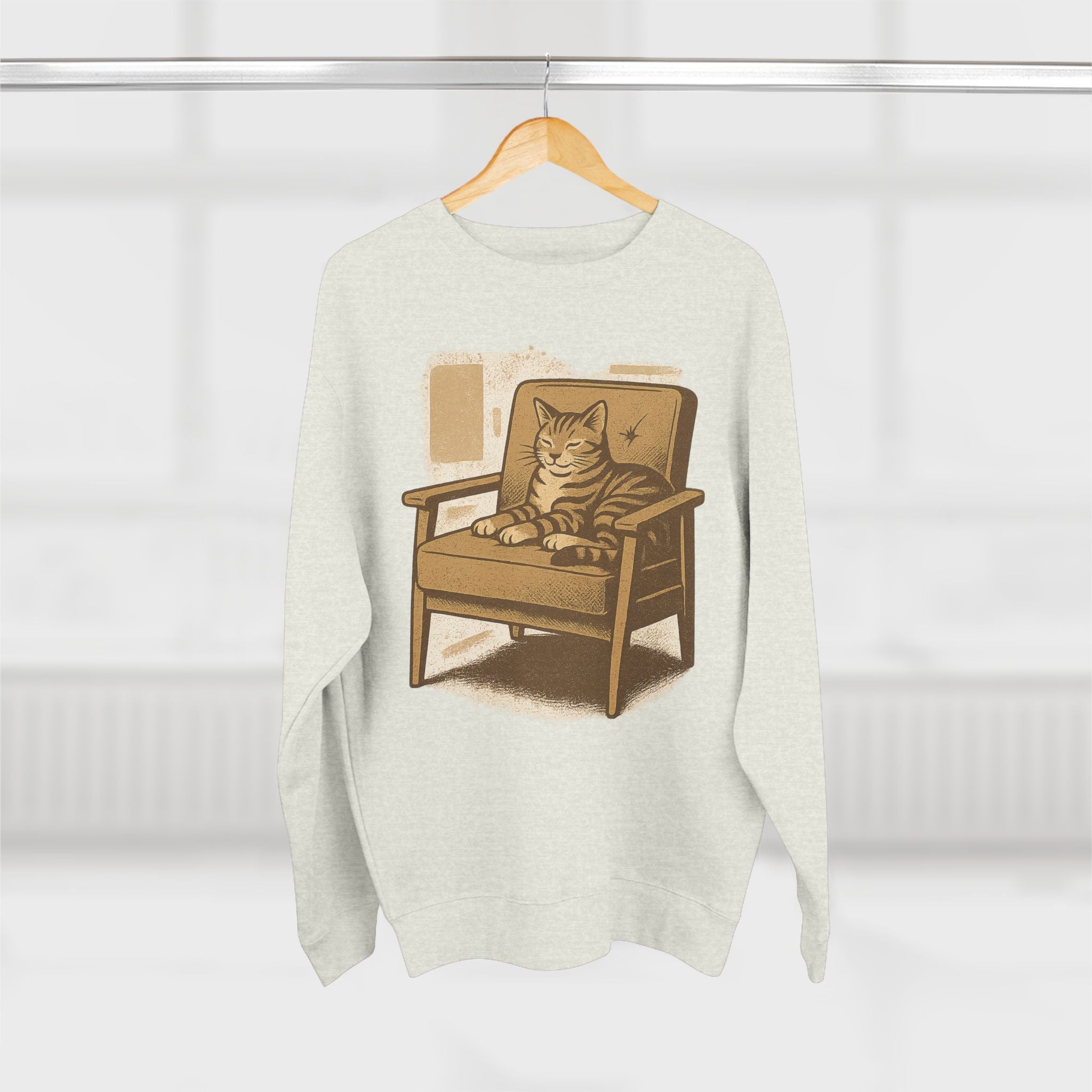 Cozy Sleepy Cat Sweatshirt, Perfect Gift for Cat Lovers, Casual Wear, Animal Lovers, Fall Fashion, Unisex Crewneck