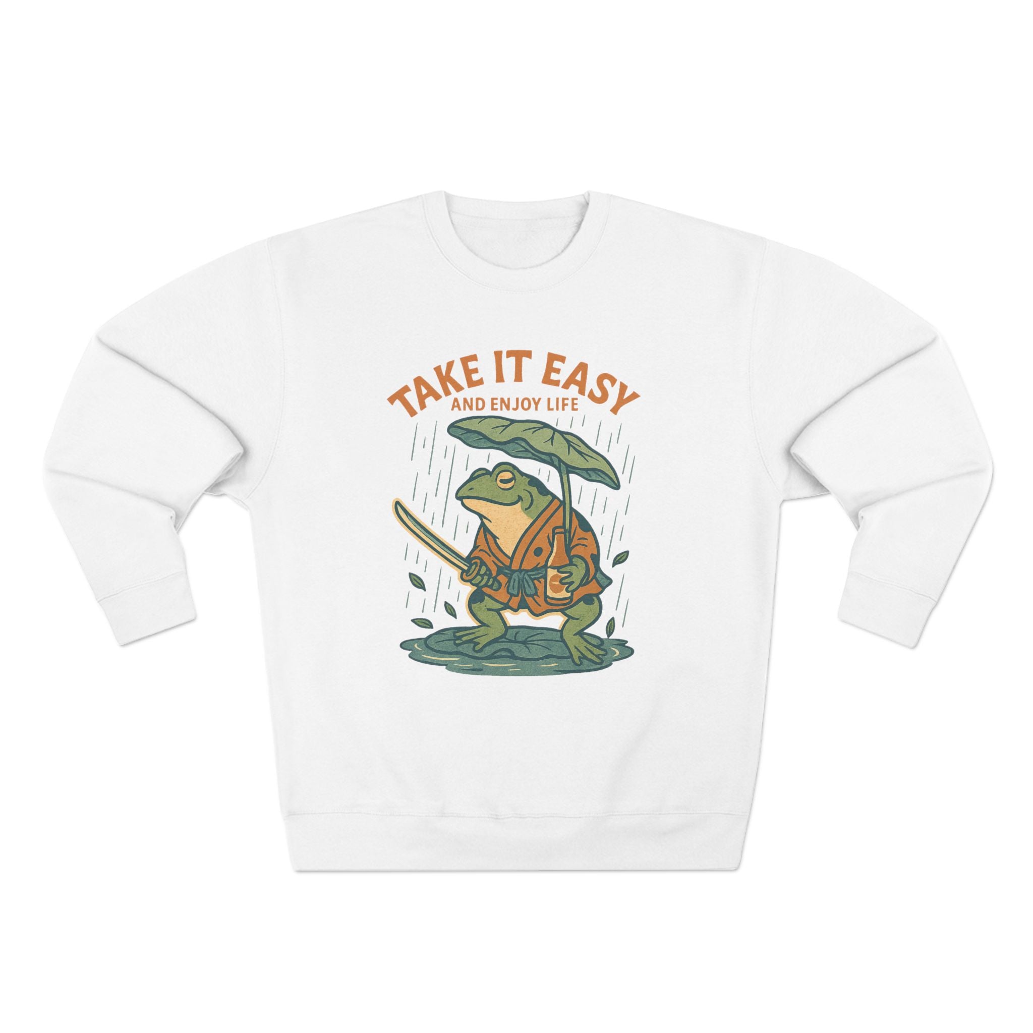 Ukiyo-e Anime Frog Sweatshirt - Unisex Cozy Crewneck, Fall Fashion, Halloween Gift, Nature Lover Apparel, Casual Style