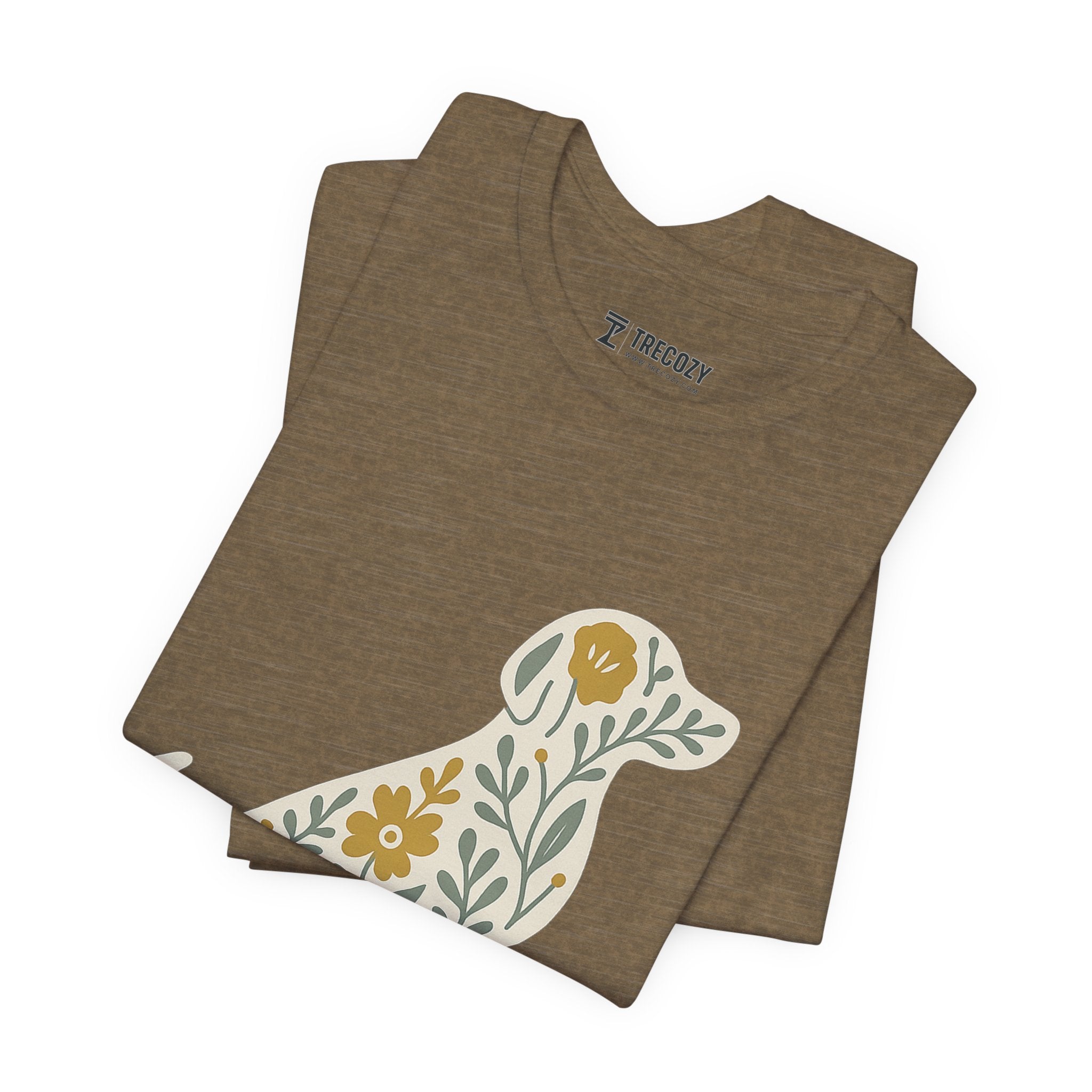 Floral Dog Lover Tee, Pet Shirt, Unisex Animal Tee, Gift for Dog Owners, Eco-Friendly Apparel