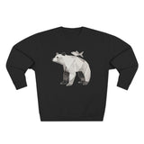 Geometric Bear Crewneck Sweatshirt, Cozy Sweatshirt, Nature Lover Gift, Animal Sweatshirt, Casual Wear, Unisex Fashion