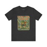 Leap, Land, Conquer – Japanese Ukiyo-e Warrior Frog T-Shirt, Funny Graphic Art Tee