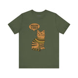 Meow Vibes Cat Tee, Cozy Cat Lover Shirt, Gift for Pet Owners, Trending Cute Animal Top, Nature Inspired Fashion