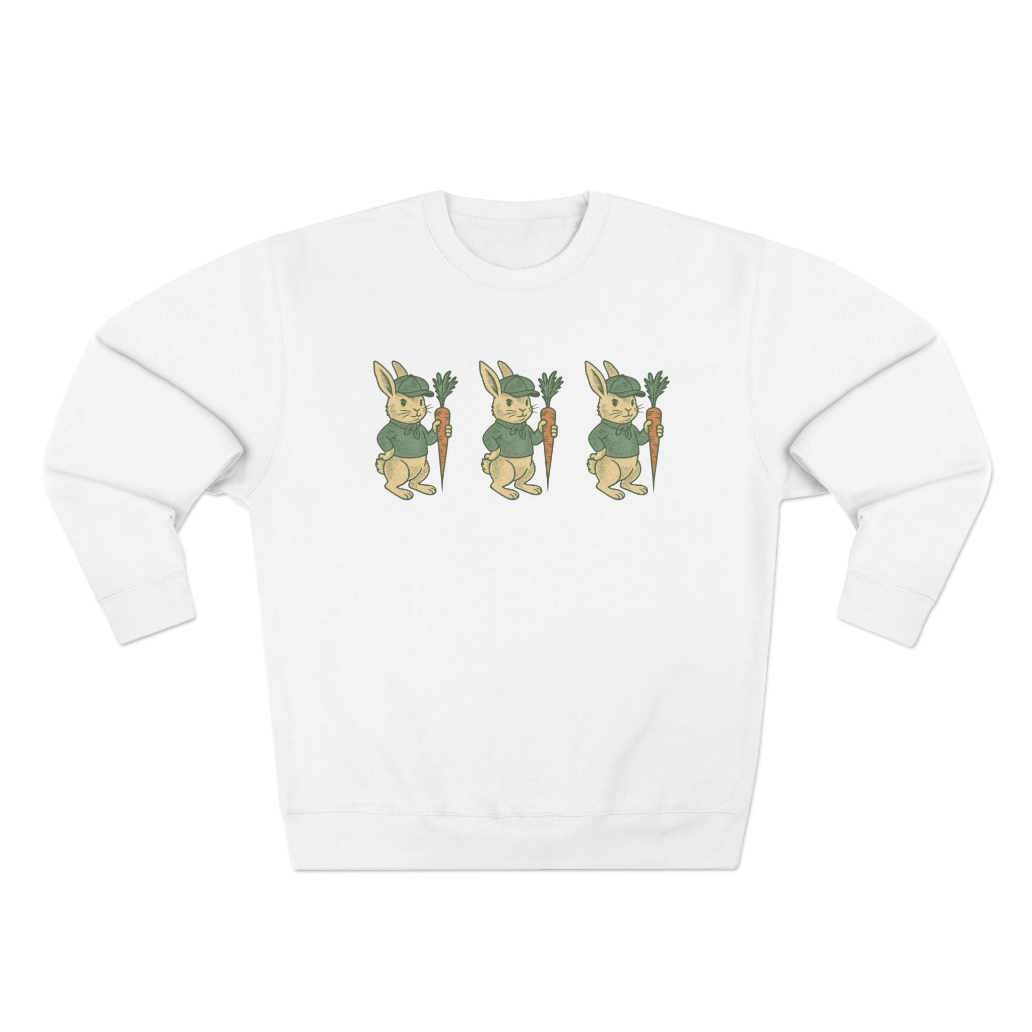 Playful Rabbit Sweatshirt - Cute Unisex Crewneck, Spring Apparel, Easter Gift, Cozy Wear, Animal Lover's Fashion