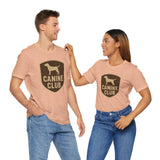 Canine Club Unisex Tee, Dog Lover Shirt, Birthday Gift, Pet Parent Apparel, Casual Wear, Animal Rescue Fundraiser