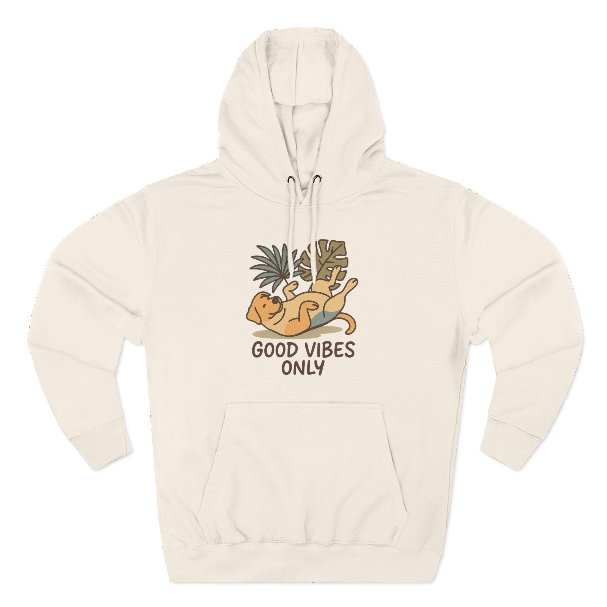 Good Vibes Only Fleece Hoodie, Cozy Sweatshirt, Relaxed Apparel, Gift for Friends, Casual Wear, Summer Vibes, Chill Hoodie