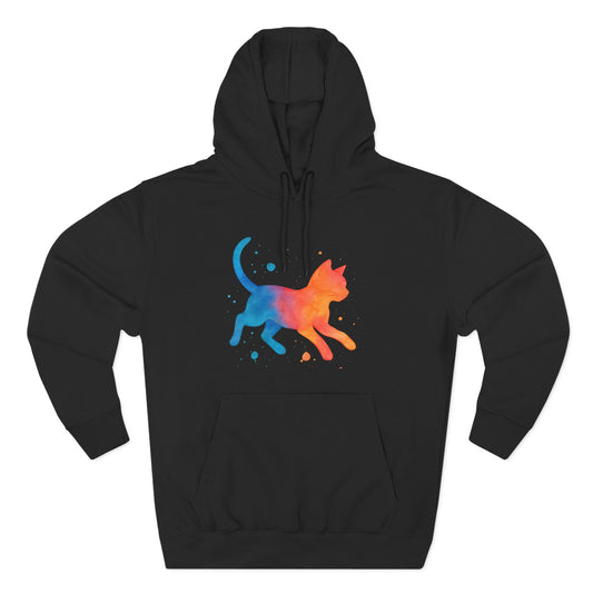 Pet Lovers Three-Panel Fleece Hoodie, Cat and Dog Hoodie, Unique Pet Apparel, Cozy Animal Lover Gift, Cute Hoodie for Pet Owners
