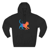 Pet Lovers Three-Panel Fleece Hoodie, Cat and Dog Hoodie, Unique Pet Apparel, Cozy Animal Lover Gift, Cute Hoodie for Pet Owners