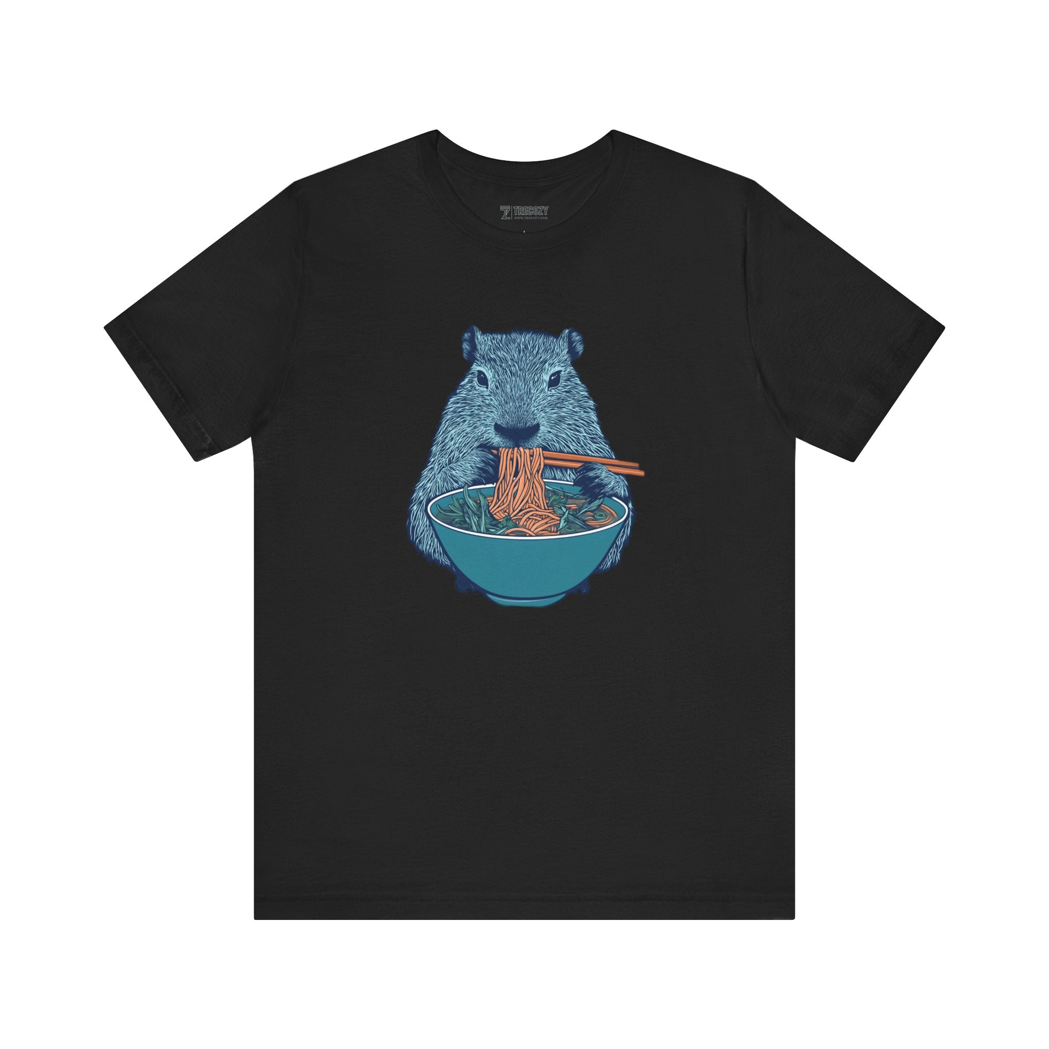 Cute Capybara Ramen Shirt, Funny Animal Lover Tee, Cozy Gift for Foodie Fans, Trending Noodle Slurping Capybara Top, Kawaii Ramen Graphic Tee