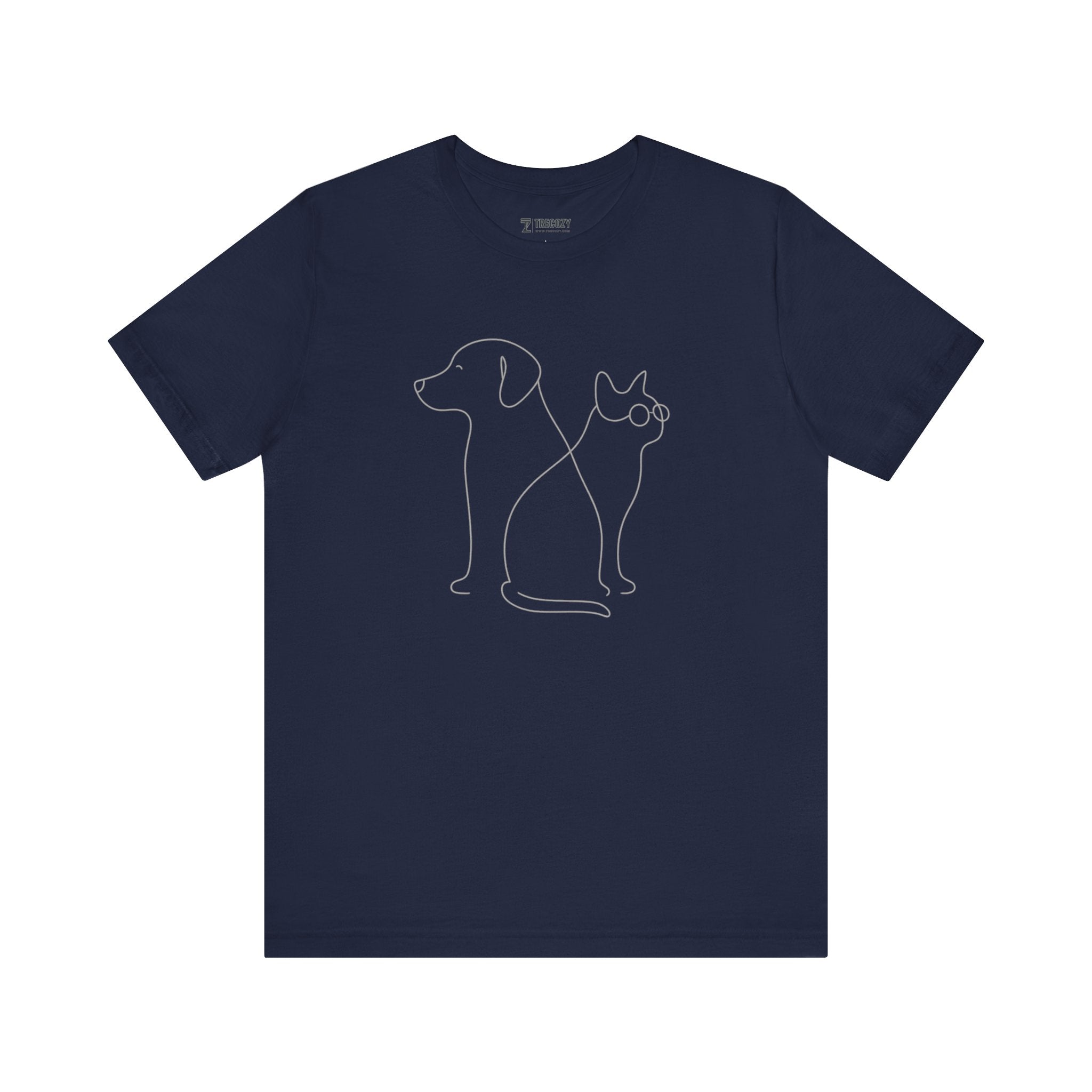 Cute Pet Outline Unisex Tee, Dog Lover Gift, Cat Mom Shirt, Animal Lover Apparel, Everyday Casual Wear, Animal Adoption Awareness