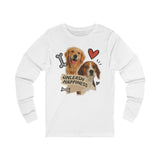Unleash Happiness Dog Lover Long Sleeve Tee, Pet Owner Shirt, Gift for Dog Mom, Animal Lover Apparel, Cozy Fall Outfit