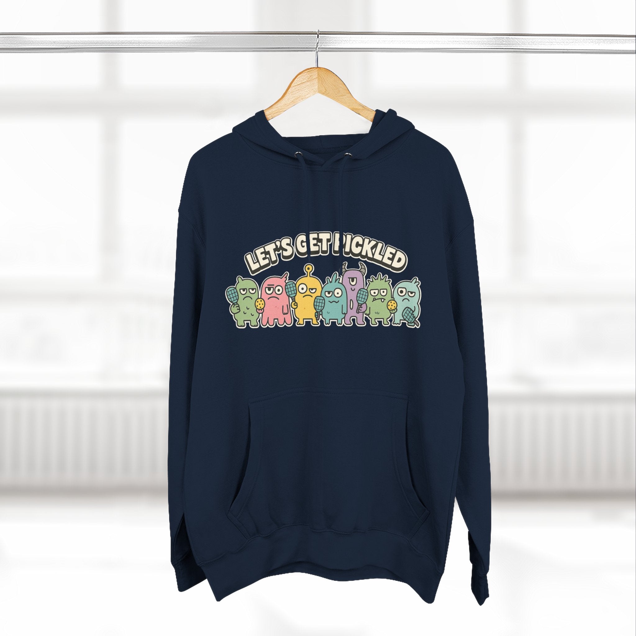 Let's get pickled Adorable Fleece Hoodie, Cozy Sweatshirt, Relaxed Apparel, Gift for Friends, Casual Wear, Summer Vibes, Chill Hoodie