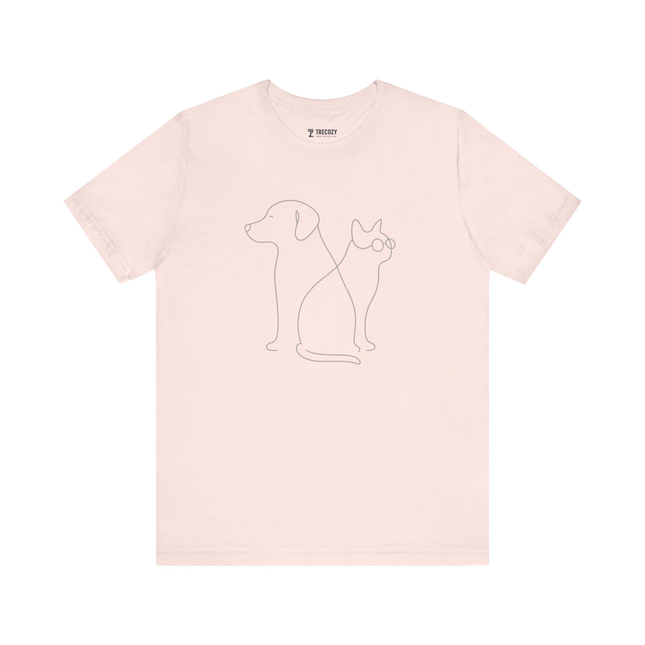 Cute Pet Outline Unisex Tee, Dog Lover Gift, Cat Mom Shirt, Animal Lover Apparel, Everyday Casual Wear, Animal Adoption Awareness