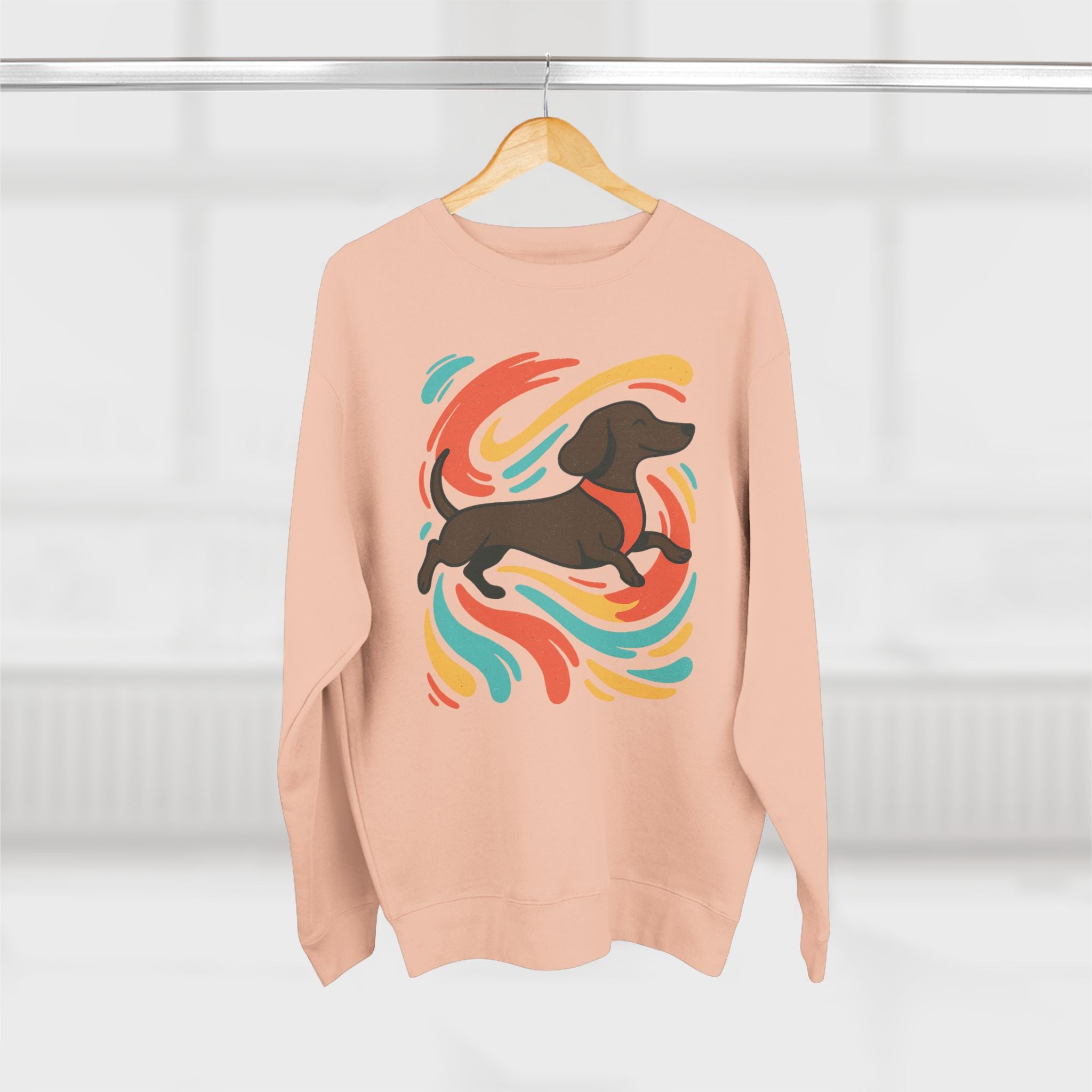 Dachshund Art Crewneck Sweatshirt | Dog Lover Gift, Cozy Sweater, Pet Lover Apparel, Cute Animal Sweatshirt, Birthday Gift