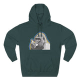 Psychedelic Gorilla Hoodie – Hand-Drawn Banana Graphic, Bold Neon Urban Streetwear, Perfect for Gifts, Lounging, Nature Lovers