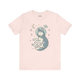 Dreaming Husky Astronaut Tee, Cozy TShirt, Gift for Pet Owners, Trending Cute Animal Top, Cute Dog Tshirt
