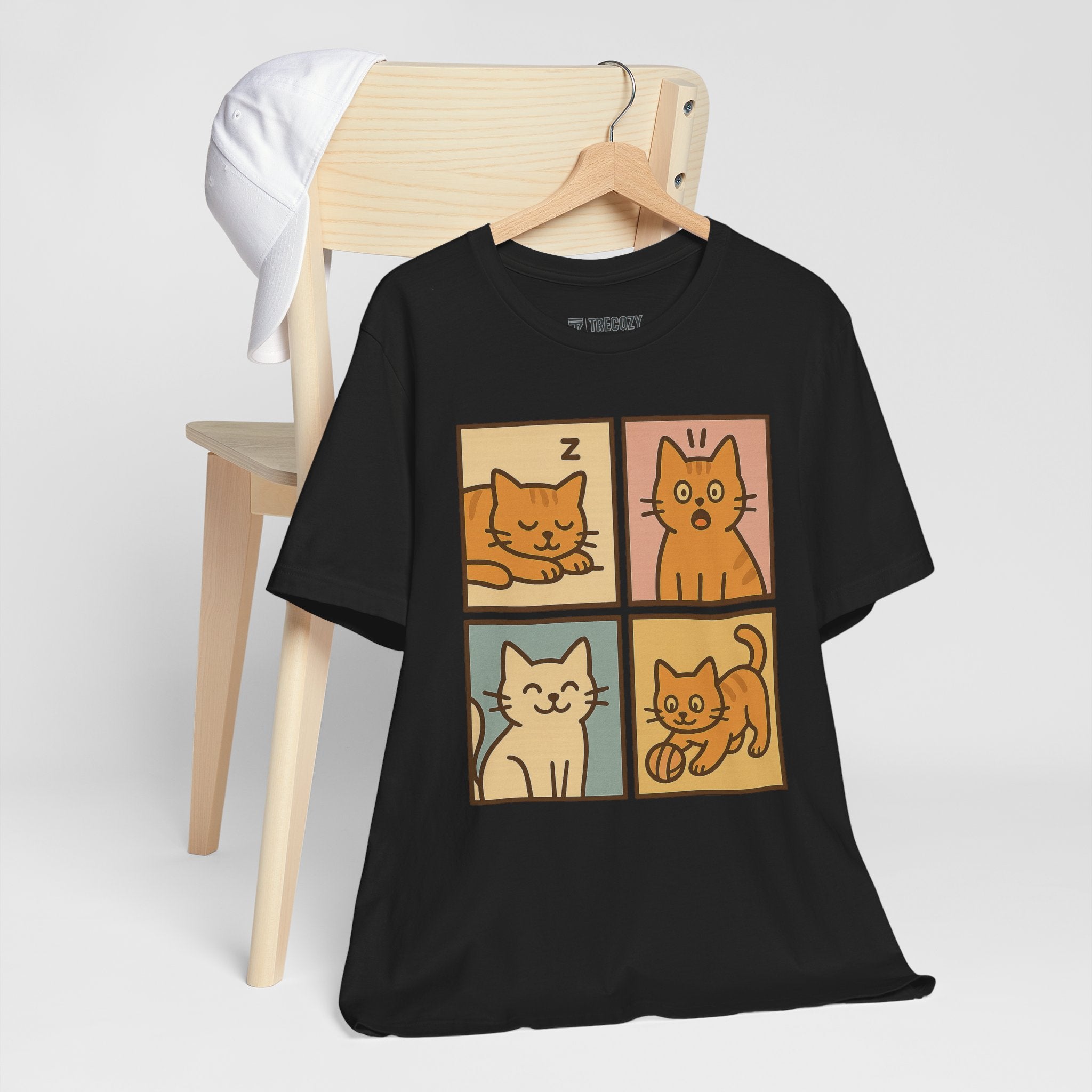 Playful Tee, Cozy Cat Lover Shirt, Gift for Pet Owners, Trending Cute Animal Top, Cute Cat Tee