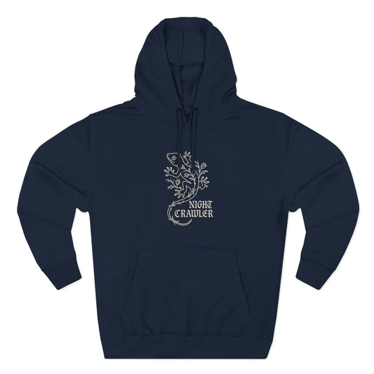 Night Crawler Fleece Hoodie - Unleash Happiness, Pet Parent Gift, Cozy Sweatshirt, Reptile Lover Wardrobe, Comfortable Hooded Sweatshirt