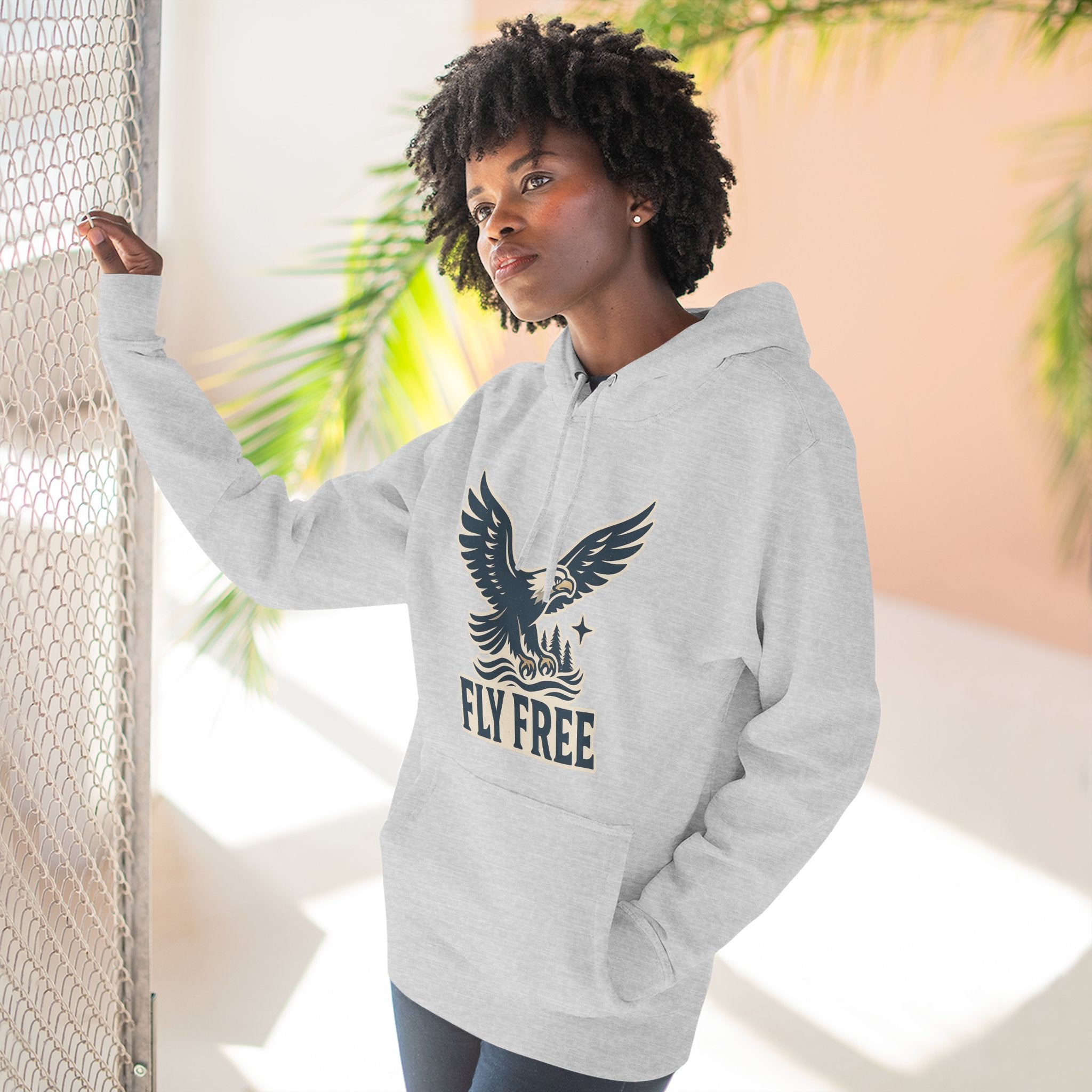 Fly Free Eagle Hoodie: Cozy, Casual Sweatshirt for Outdoor Enthusiasts, Fall Fashion, Gift for Nature Lovers, Adventure Wear, Weekend Vibes