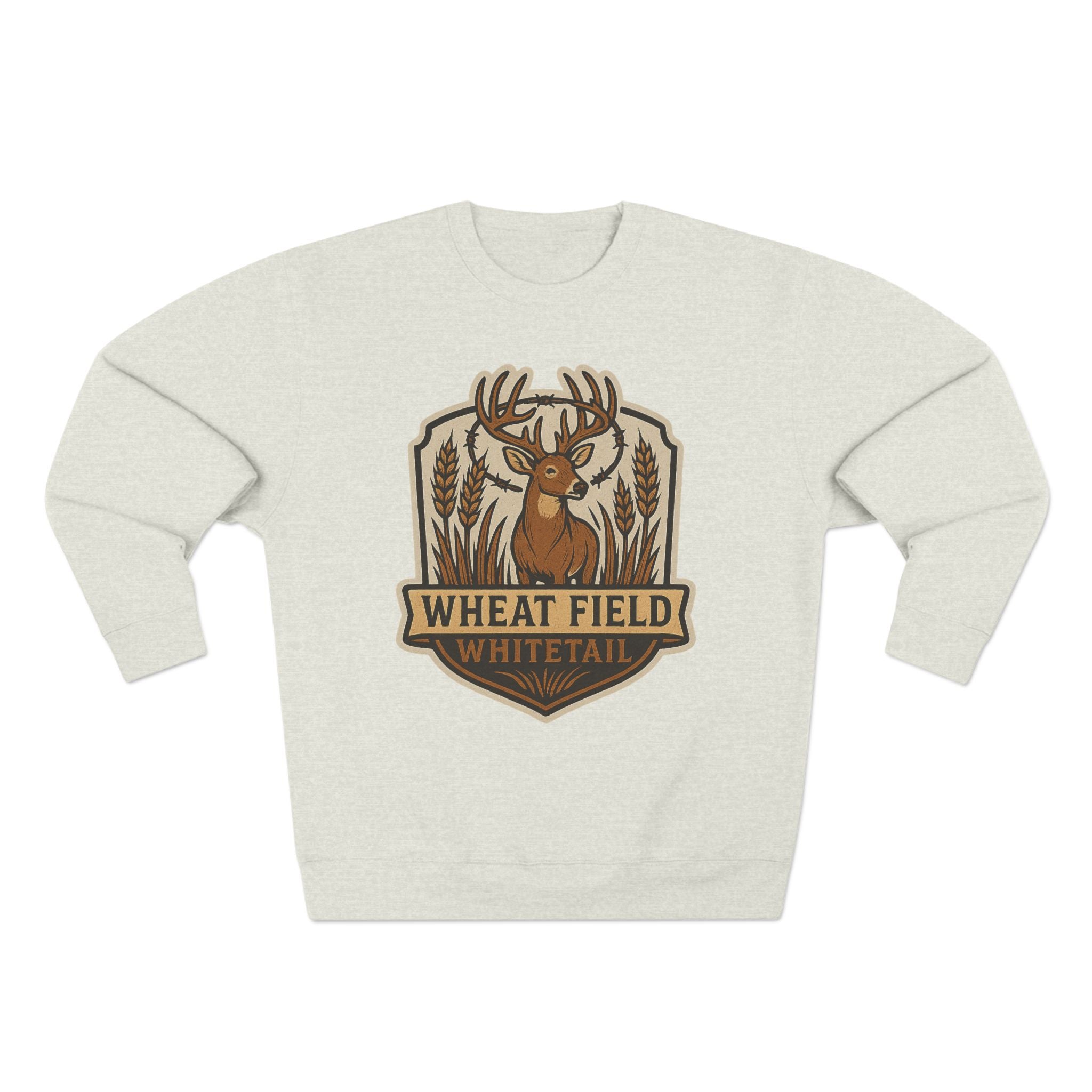 Wheat Field Whitetail Deer Sweatshirt - Unisex Cozy  Crewneck, Fall Fashion, Nature Lover Apparel, Casual Style