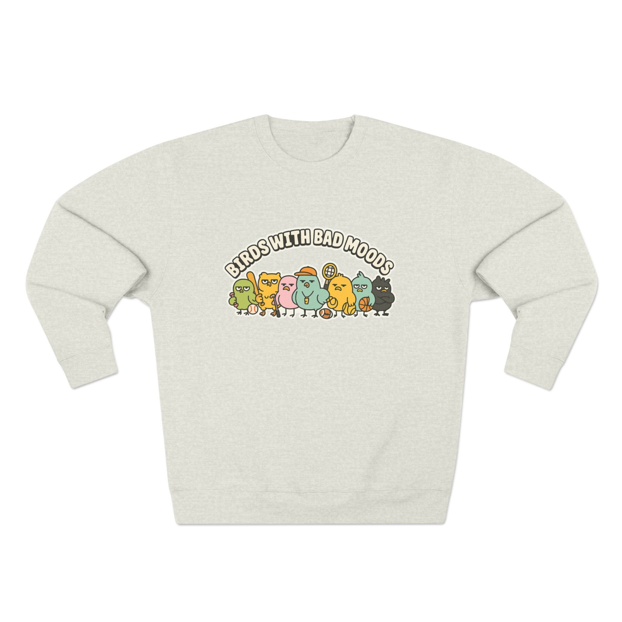 Cute Bird Mood Unisex Sweatshirt, Funny Gift for Animal Lovers, Cozy Crewneck for Everyday Wear, Perfect for Birthdays, Holidays