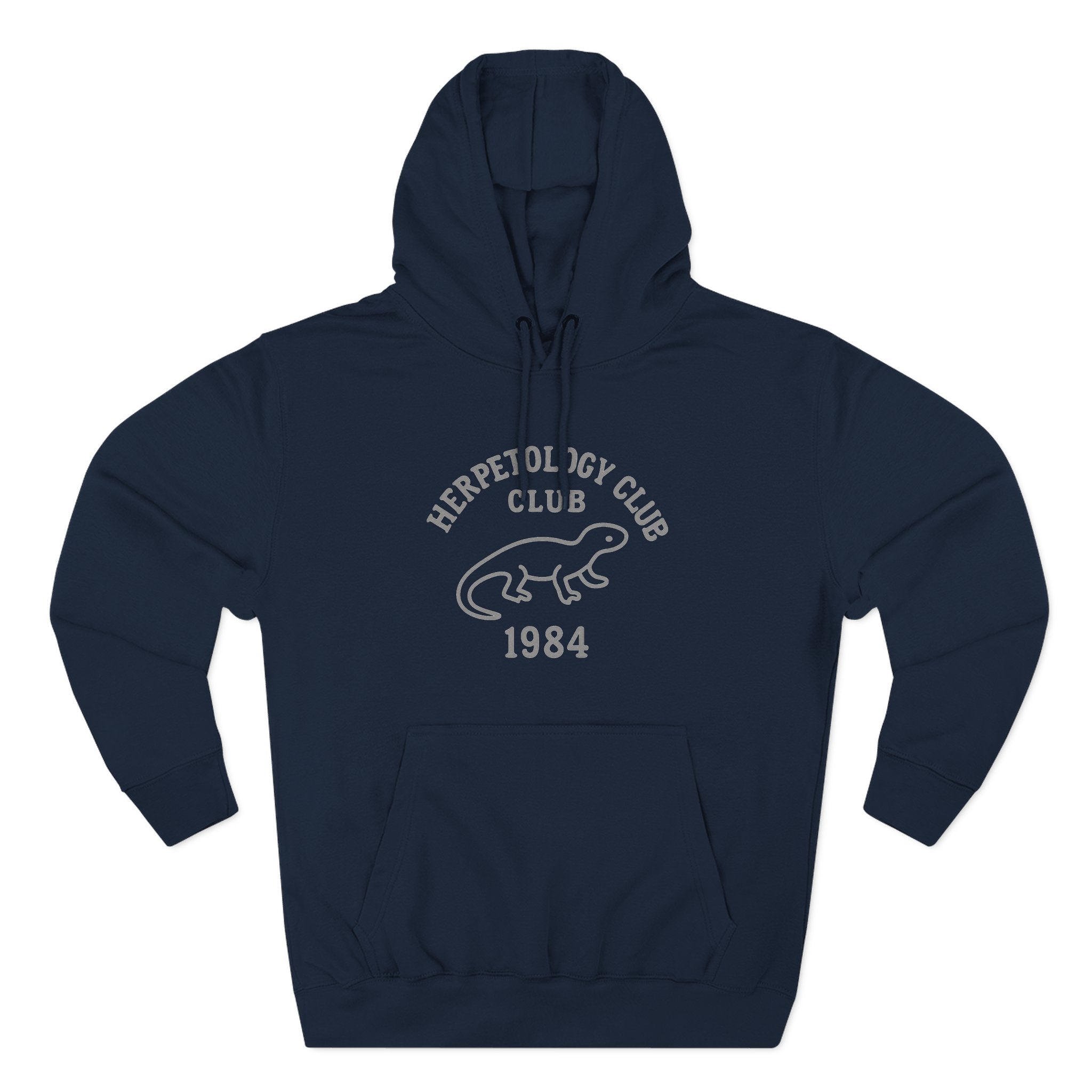 Herpetology Club Fleece Hoodie - Unleash Happiness, Pet Parent Gift, Cozy Sweatshirt, Reptile Lover Wardrobe, Comfortable Hooded Sweatshirt
