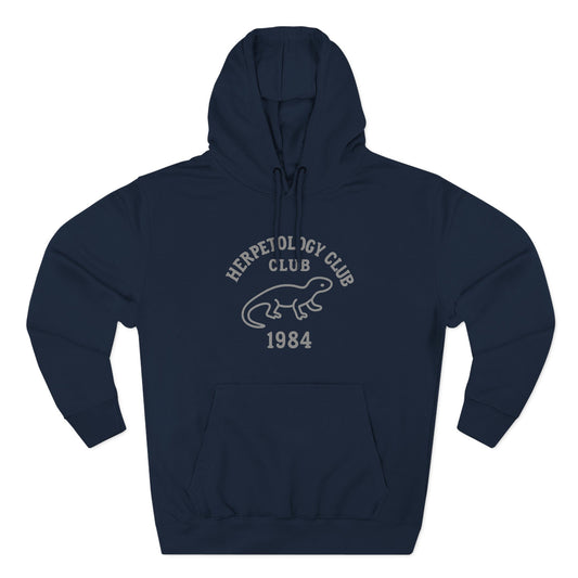 Herpetology Club Fleece Hoodie - Unleash Happiness, Pet Parent Gift, Cozy Sweatshirt, Reptile Lover Wardrobe, Comfortable Hooded Sweatshirt