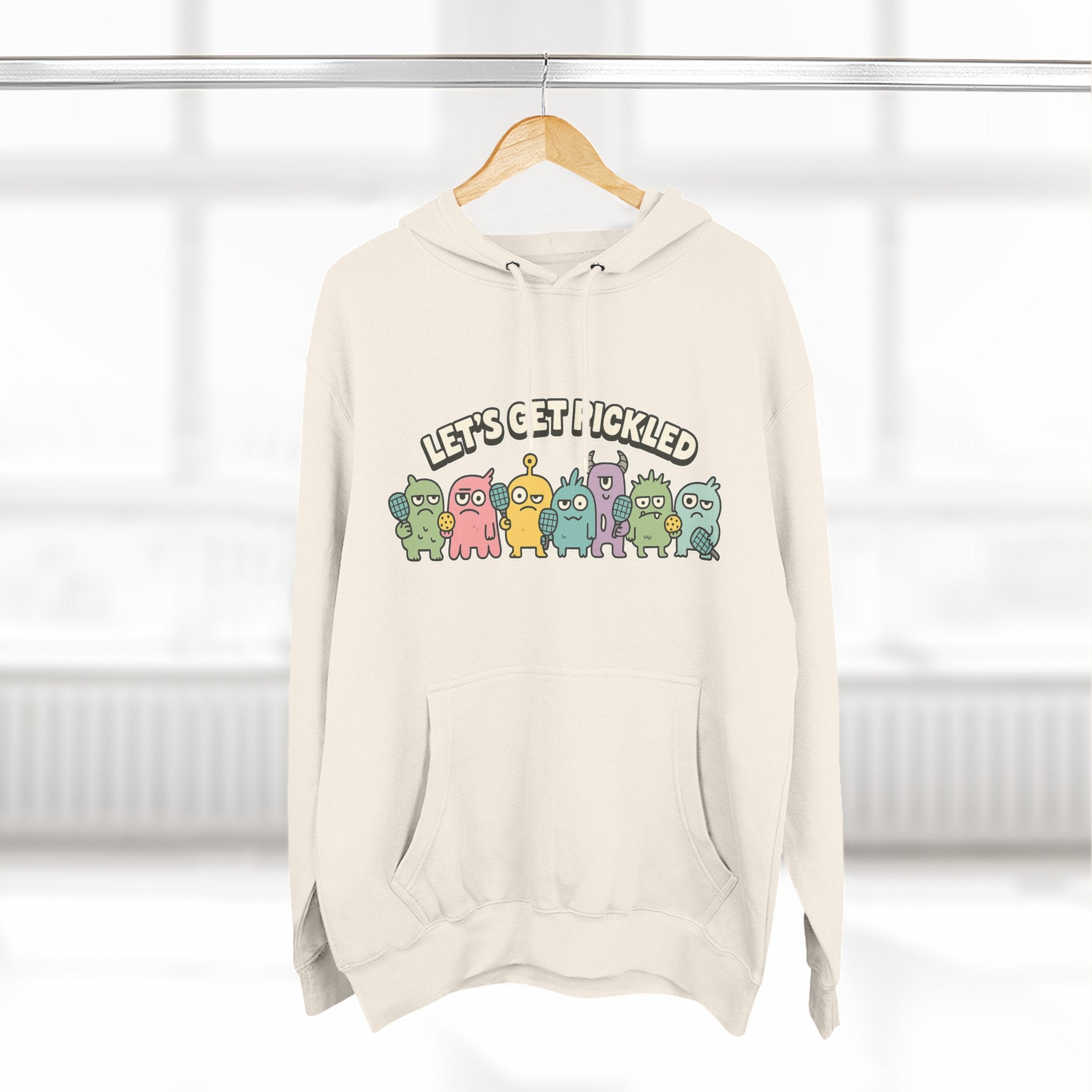 Let's get pickled Adorable Fleece Hoodie, Cozy Sweatshirt, Relaxed Apparel, Gift for Friends, Casual Wear, Summer Vibes, Chill Hoodie