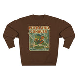 Ukiyo-e Whimsical Frog Adventure Sweatshirt | Leap Land Conquer Unisex Crewneck | Perfect for Nature Lovers, Gift for Friends, Cozy Casual Wear
