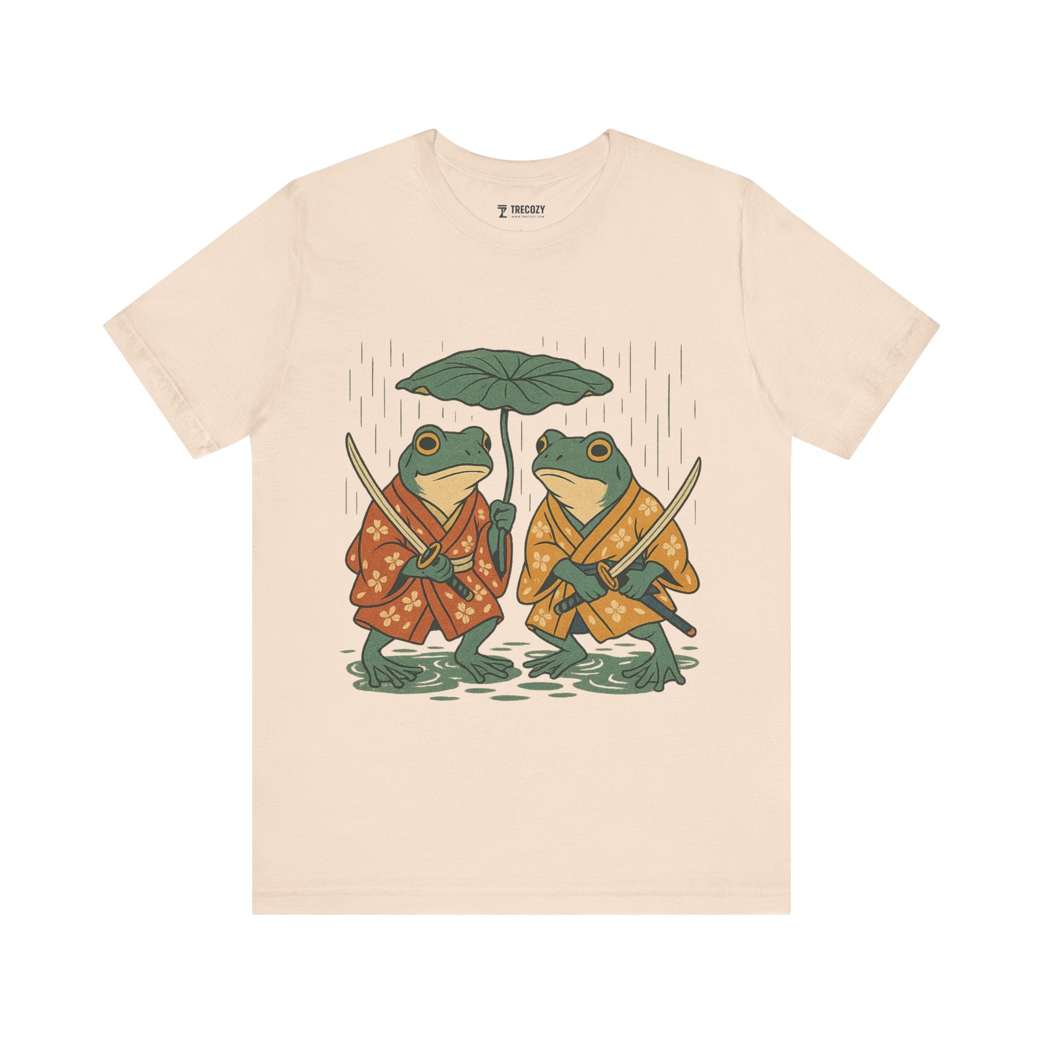 Frog Tee, Ukyo-e Cozy TShirt, Gift, Trending Cute Animal Top, Cute Frog Tshirt
