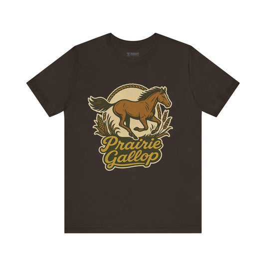 Prairie Gallop Horse Tee - Unisex Jersey Short Sleeve T-Shirt, Equestrian Apparel, Horse Lover Gift, Vintage Graphic Tee, Outdoor [...]