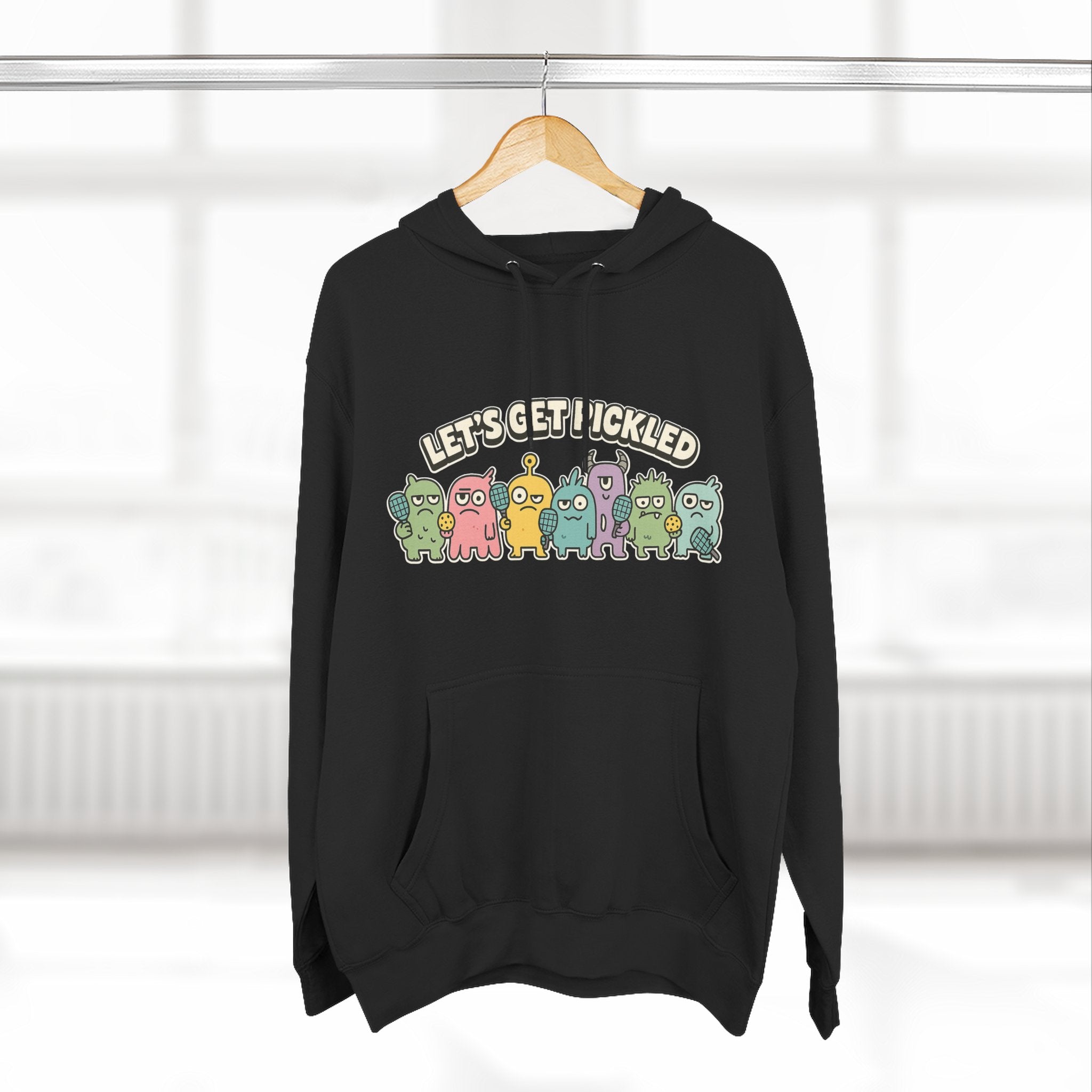 Let's get pickled Adorable Fleece Hoodie, Cozy Sweatshirt, Relaxed Apparel, Gift for Friends, Casual Wear, Summer Vibes, Chill Hoodie