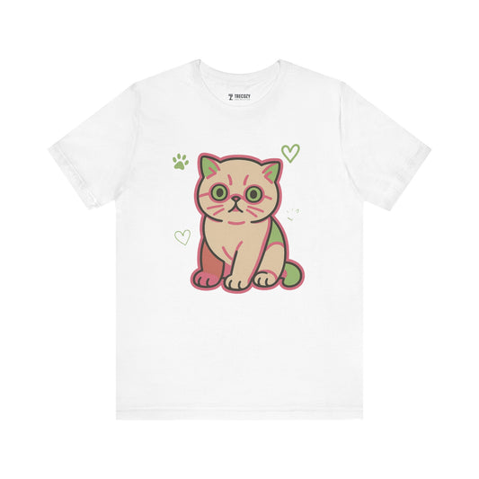 Super Cute Cat Tee, Cozy TShirt, Gift for Pet Owners, Trending Cute Animal Top, Cute Cat Tshirt