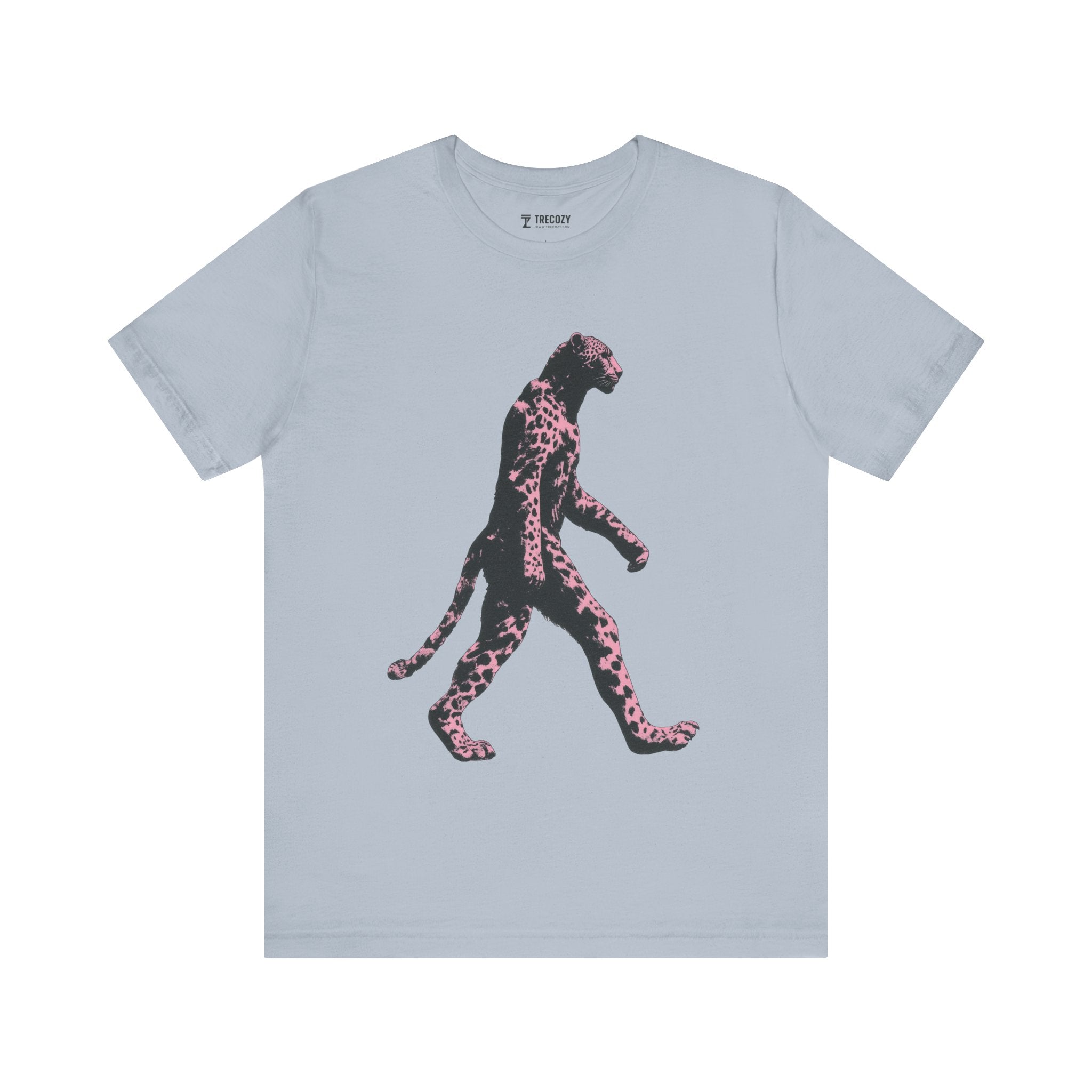 Pink Panthera Walk – Bold Leopard-Inspired T-Shirt, Fierce Urban Jungle Graphic Tee, Bold Animal Print Shirt