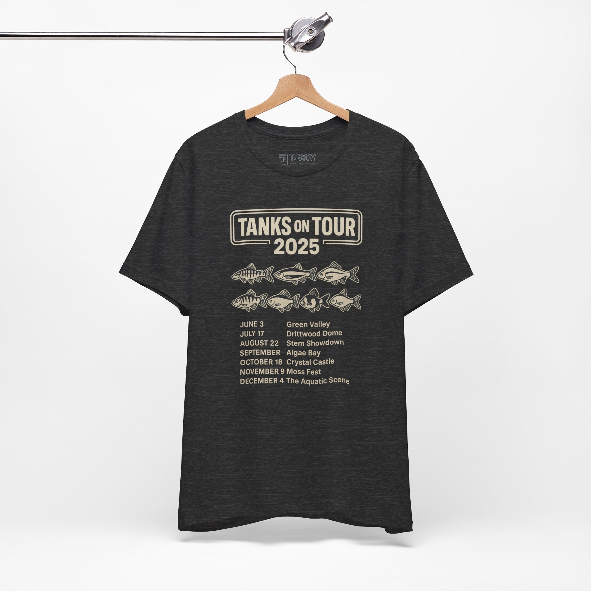 Tanks on Tour Tee, Cozy Shirt, Gift for Pet Owners, Trending Cute Animal Top, Funny Fish Tshirt