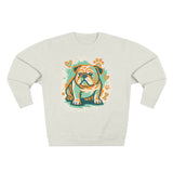 Cozy Bulldog Pet-Themed Crewneck Sweatshirt, Perfect Gift for Dog Lover