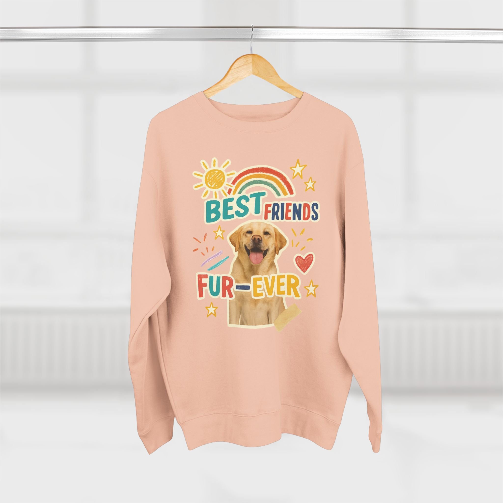 Cozy Pet-Themed Crewneck Sweatshirt - Best Friends Fur-Ever