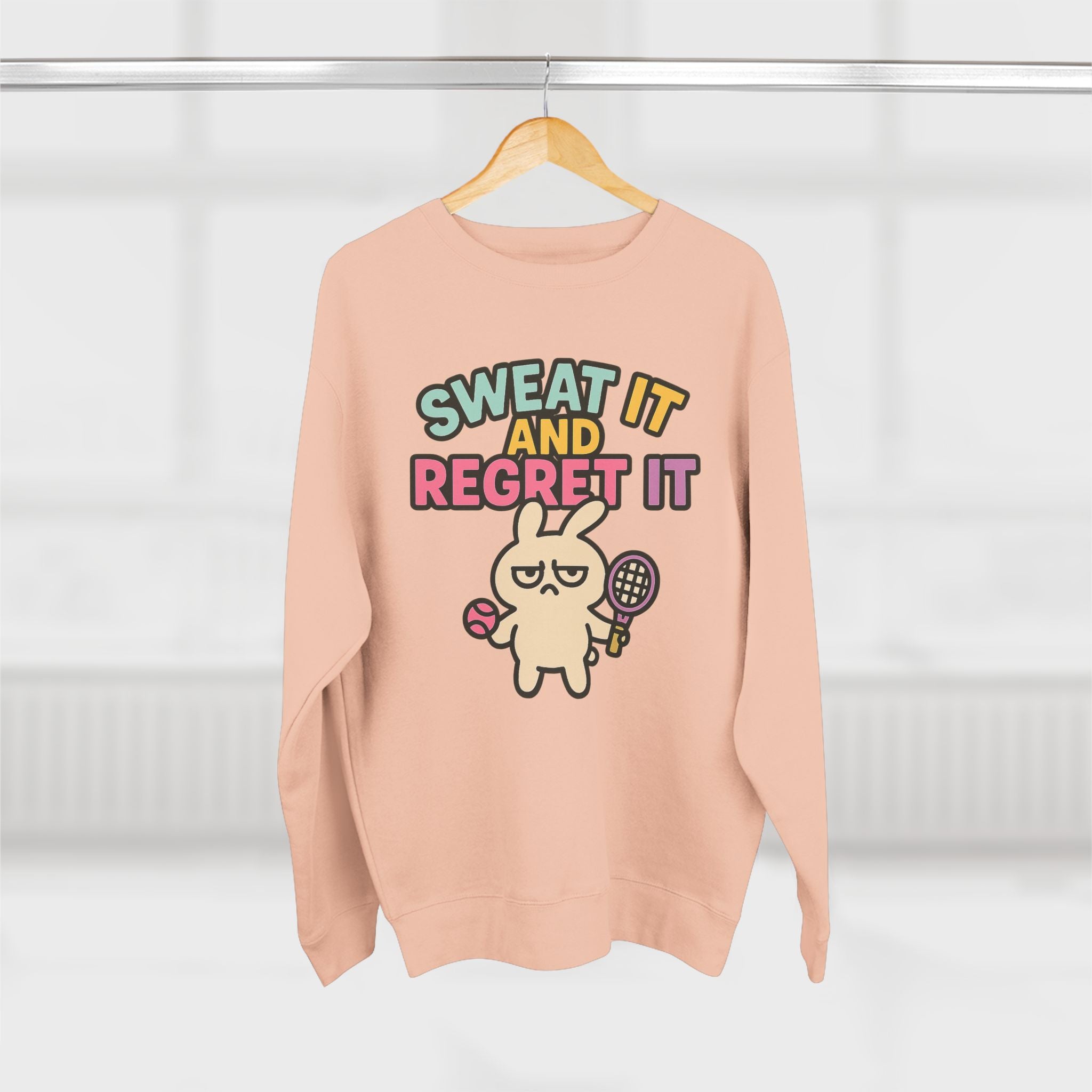 Sweat It And Regret It Unisex Sweatshirt, Funny Gift for Animal Lovers, Cozy Crewneck for Everyday Wear, Perfect for Birthdays