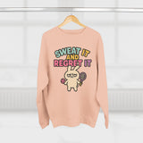 Sweat It And Regret It Unisex Sweatshirt, Funny Gift for Animal Lovers, Cozy Crewneck for Everyday Wear, Perfect for Birthdays