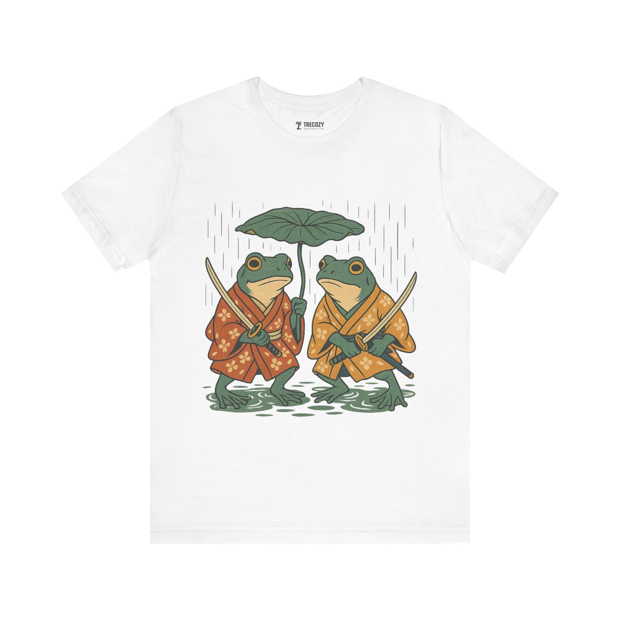 Frog Tee, Ukyo-e Cozy TShirt, Gift, Trending Cute Animal Top, Cute Frog Tshirt