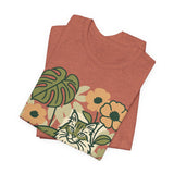Cat with Plants Tee, Unisex Graphic Shirt, Pawsome Travel Shirt, Pet Lover Gift, Outdoor Adventure Apparel