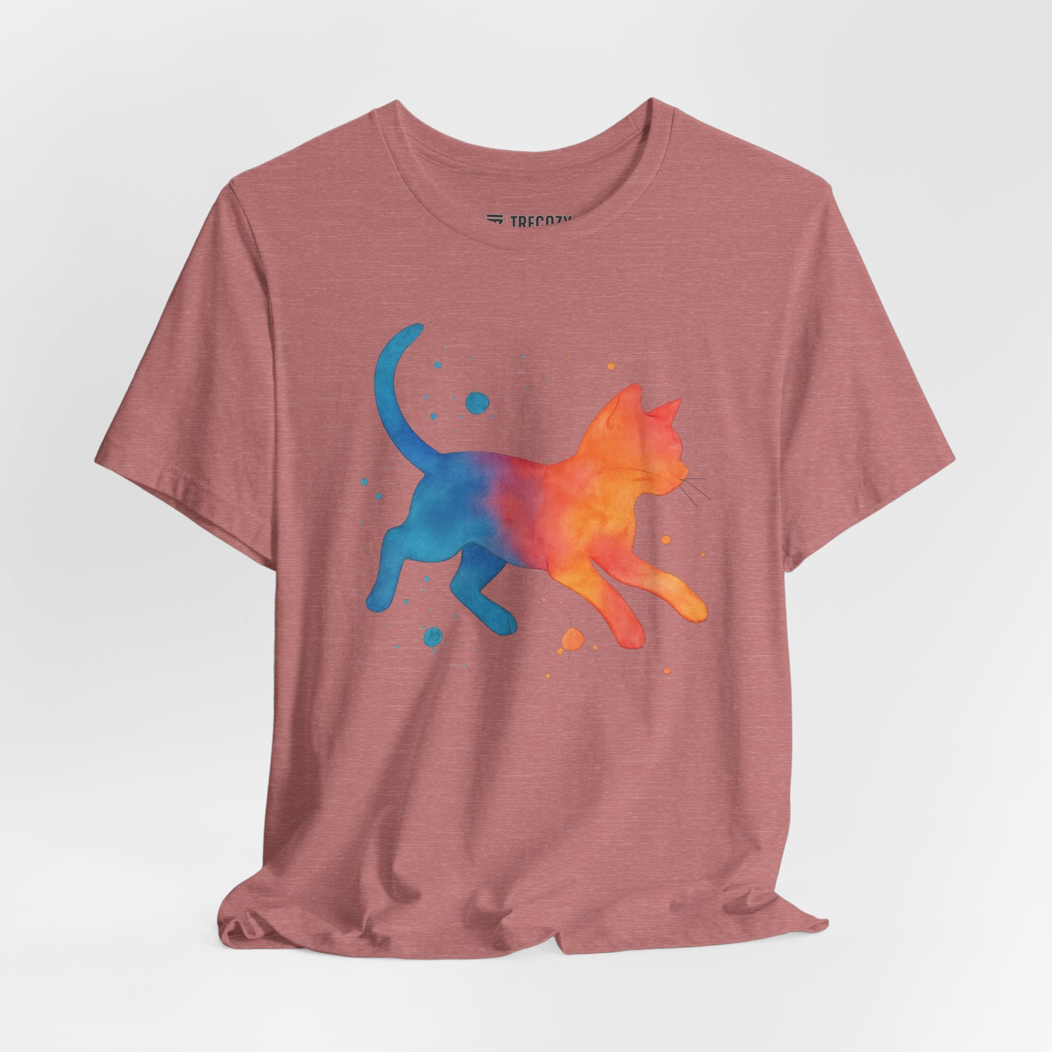Colorful Cat Tee, Cozy Cat Lover Shirt, Gift for Pet Owners, Trending Cute Animal Top