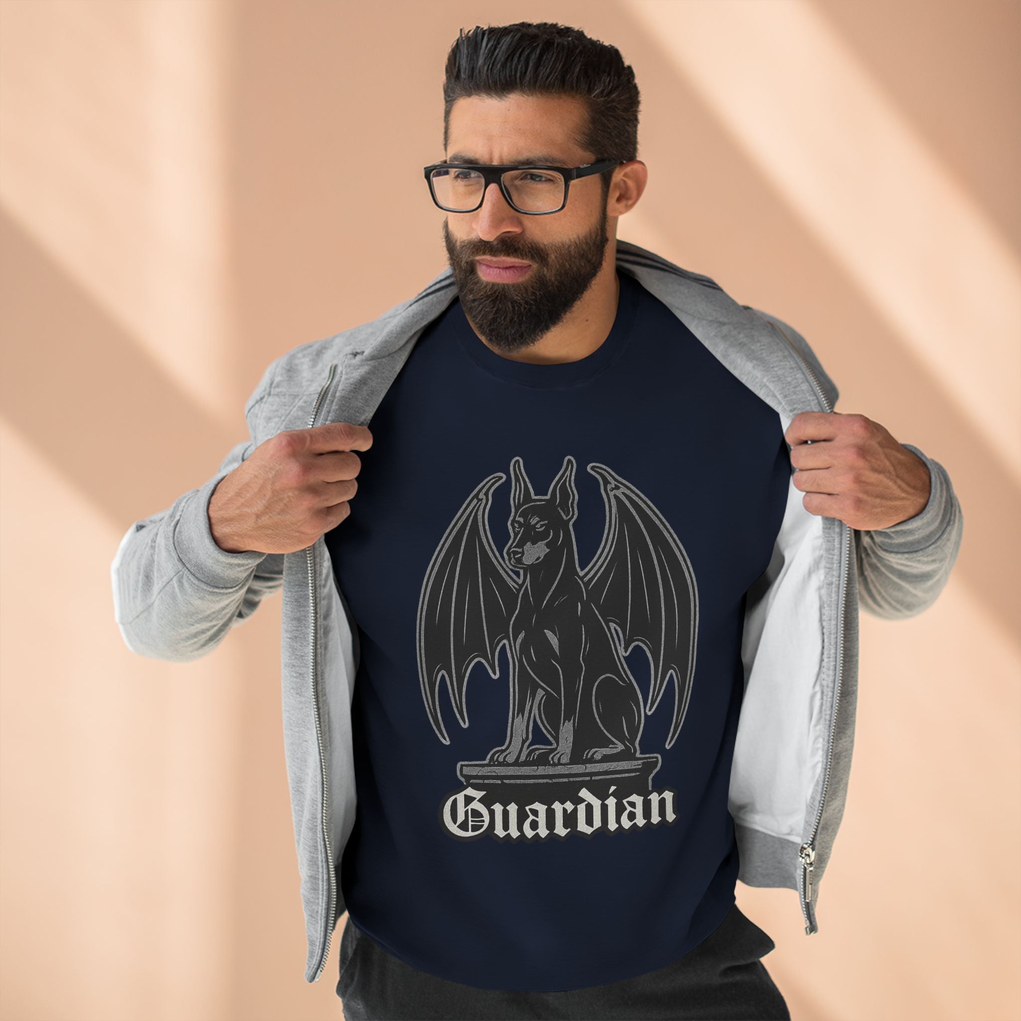 Dobermann Guardian Sweatshirt - Unisex Cozy Crewneck, Fall Fashion, Halloween Gift, Nature Lover Apparel, Casual Style